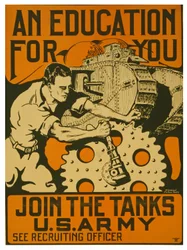 Eine Ausbildung für dich, tritt den Panzern der US-Armee bei, 1919